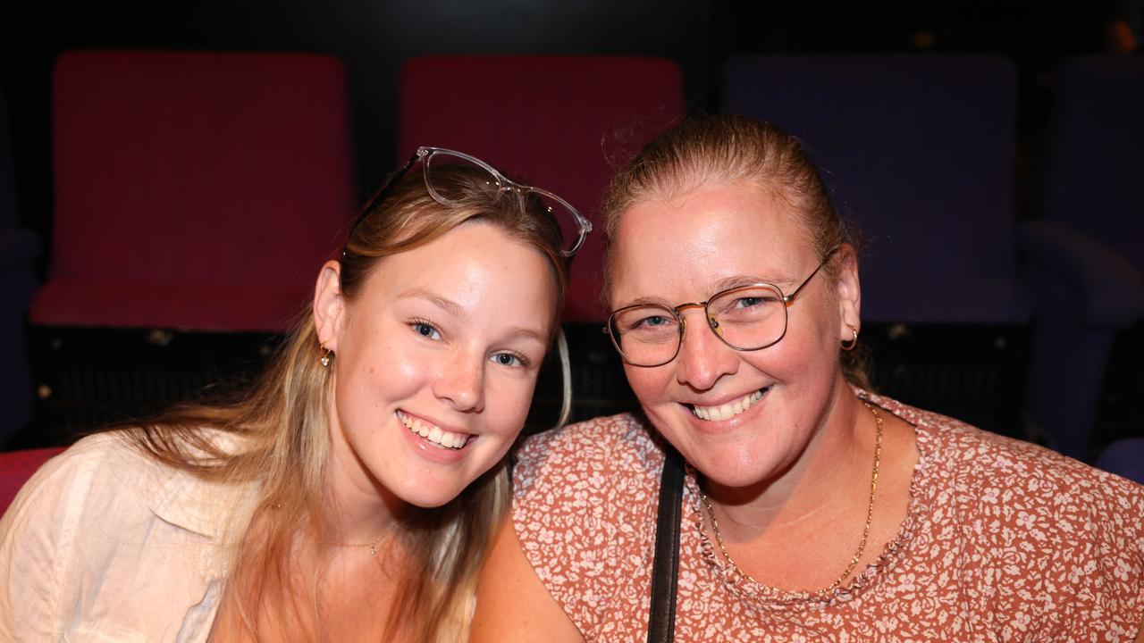 Amy Cox and Kylie Doyle at the Jessica Mauboy, Yours Forever Tour, concert at HOTA for Gold Coast at Large. Picture, Portia Large.