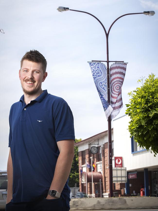 Huon Valley Council celebrates NAIDOC Week 2020 with locally designed street banners by Tasmanian Aboriginal artist Reuben Oates. Picture Chris Kidd