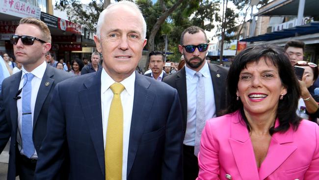 Julia Banks, right, says she received “bullying and intimidation” from within her own party over Malcolm Turnbull’s leadership spill. Picture: David Geraghty.