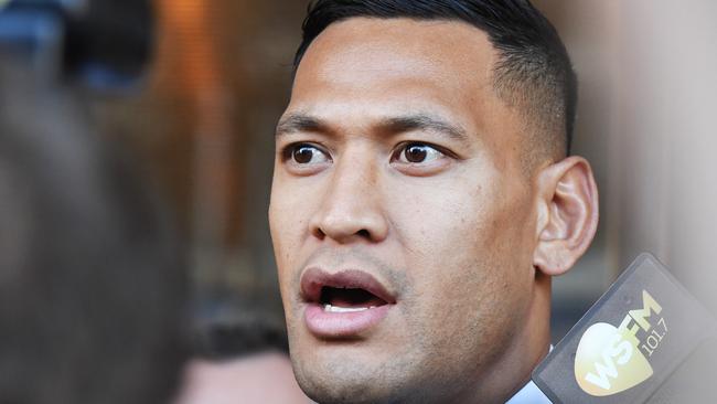 The Morrison government’s watered-down proposal junks the so-called “Folau clause” proposed in the draft discrimination bill. Picture: AAP