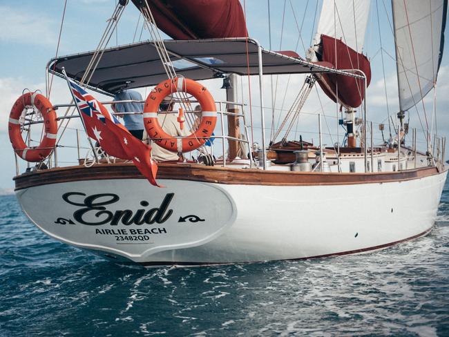 Having sailed the Sydney-Hobart multiple times, the Lady Enid now sails around the Whitsundays. Picture: Russ Benning