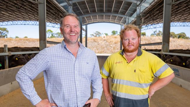 Scott de Bruin, 43 with Josh Bell, 30 at Mayura Station. Picture: Ben Clark