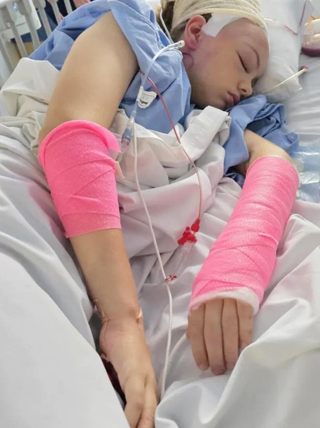 Harmony Jones had a serious internal brain injury. Picture: GoFundMe