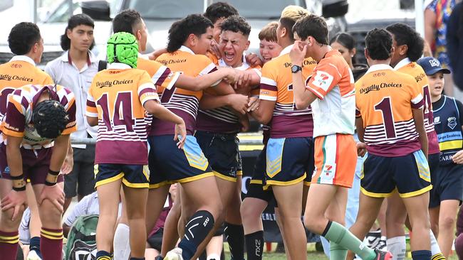 BBOB (Year 7): Keebra Park Vs Mabel Park Schoolboy rugby league grand final Tuesday August 20, 2024. Picture, John Gass