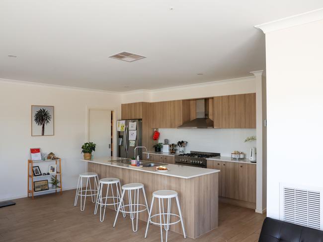 A mother hid in a pantry after a bullet hit her kitchen ceiling. Picture: Brendan Beckett