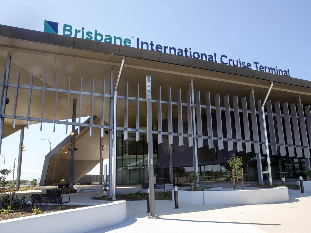 Brisbane's new cruise terminal at Luggage Point. The $170m terminal was supposed to be launched on October 3, 2020. It remains closed. Picture: Sarah Marshall / NCA NewsWire