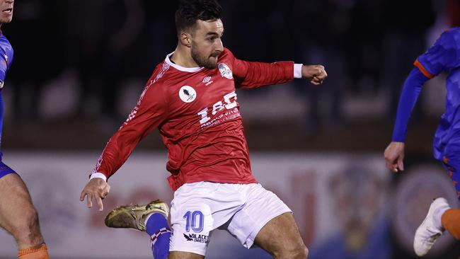 Gian Albano in action for Melbourne Knights.