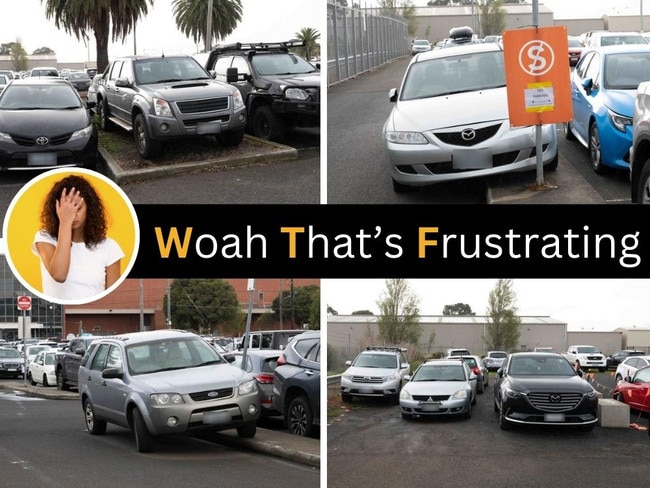 Woah That's Frustrating: Parking chaos at North Geelong train station. Pictures: Brad Fleet