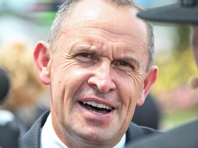 Chris Waller after Aeliana (NZ) won the Channel 9 Carbine Club Stakes at Flemington Racecourse on November 02, 2024 in Flemington, Australia. (Photo by Reg Ryan/Racing Photos via Getty Images)