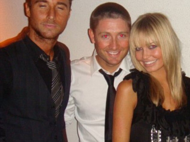 Michael Turnbull, Michael Clarke, Lara Bingle. Picture: Facebook