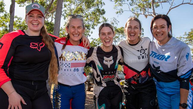 Elsewhere on Wheels business owner Kate Raymond (centre) said hosting the FIM Motocross World Championship in the Northern Territory would help encourage women into the sport. Picture: Pema Tamang Pakhrin