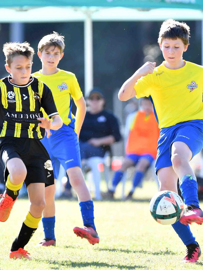 Moreton Bay against Brisbane Strikers at the 2023 FQ Junior Cup. Picture: Patrick Woods.