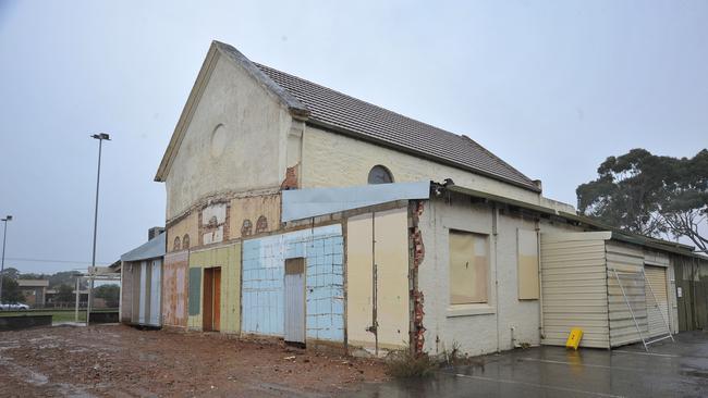 The former Brighton Town Hall has become an eyesore. Picture: Roger Wyman.