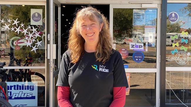 Bike Shop owner Wvonne Pfau has upped security after recent break in.