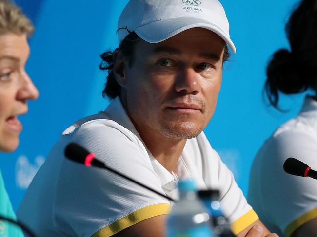 Coach Jacco Verhaeren speaks to the media at their Press Conference at Olympic Park. Pics Adam Head