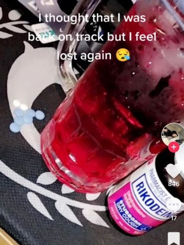 Teens are mixing Rikodeine in soft drinks. Picture: TikTok