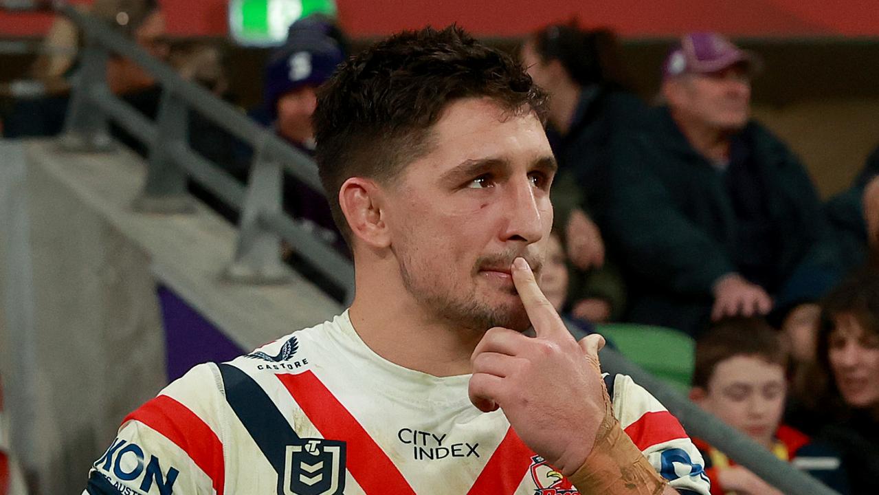 Victor Radley was one of two Roosters players sent to the sin bin against the Storm. Picture: Kelly Defina/Getty Images