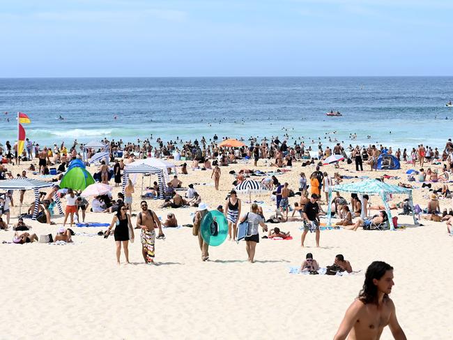 Swimmers have been told not to swim at beaches after heavy rain. Picture: NCA NewsWire / Jeremy Piper