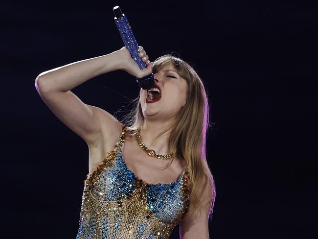 WEEKEND TELEGRAPH 23RD FEBRUARY 2024Pictured is Taylor Swift performing at Accor Stadium at Sydney Olympic Park on the opening night of the Sydney leg of her EraÃs tour.Picture: Richard Dobson