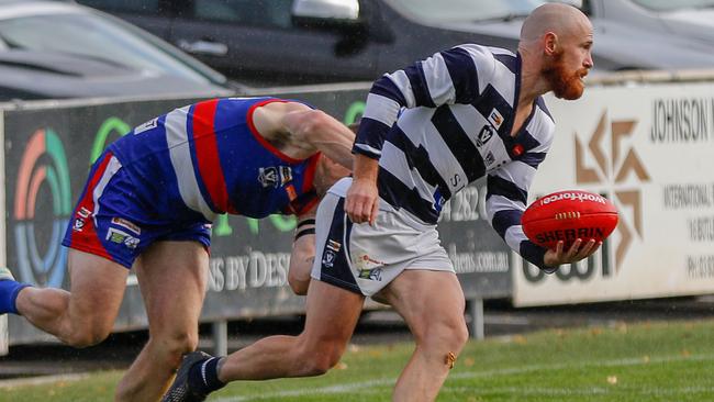 Strathfieldsaye's Lachlan Sharp is looking for his fifth premiership in Bendigo seniors. Picture: Aaron Cook.