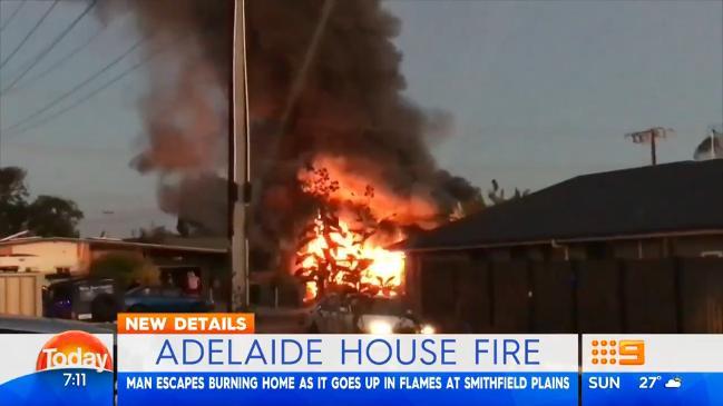 Adelaide man escapes house fire