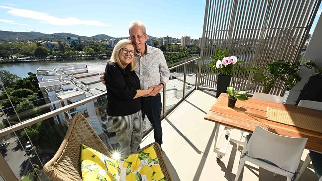 Vicki and Michael Brandon recently moved into an apartment in the Enclave development in West End. Picture: Lyndon Mechielsen.