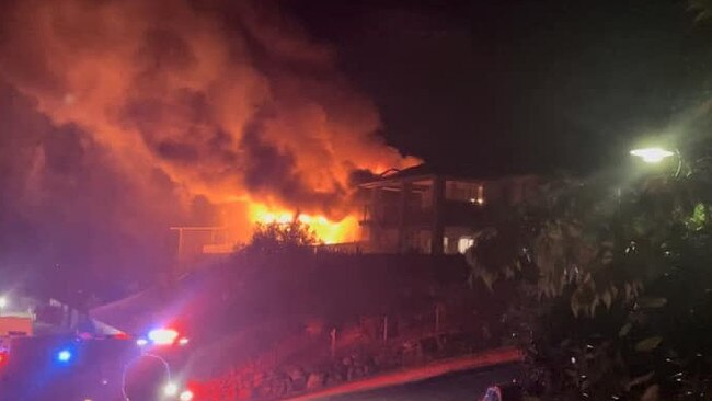 Queensland Fire and Emergency services were called to a house fire on Denise Drive in Upper Coomera around 2.17am on Tuesday. Photo: Facebook/Tanya Etheridge