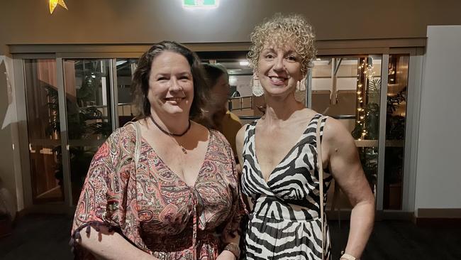 Juanita Hooper and Suzanne Brown showing off their fantastic frocks.