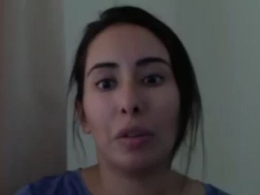 Shamsa’s sister Sheikha Latifa posted a bizarre video after she tried to escape last year. Picture: YouTube