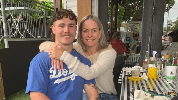 Liam Hampson (left) with his mum Lorna Morton (right) on Mother's Day