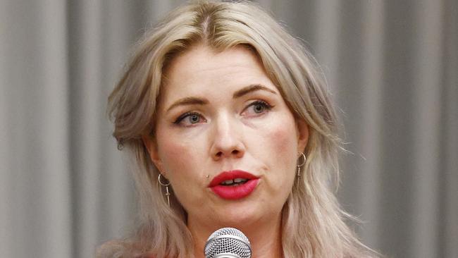 Local Cairns author Jilinda Lee interviews prominent feminist and author Clementine Ford at the Cairns Tropical Writers Festival, held at Crystalbrook Flynn. Picture: Brendan Radke