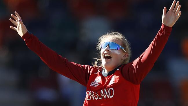 Sophie Ecclestone can be retained by the Sydney Sixers ahead of the WBBL overseas player draft after she claimed 20 wickets at 17.90 last season. Picture: Ryan Pierse / Getty Images