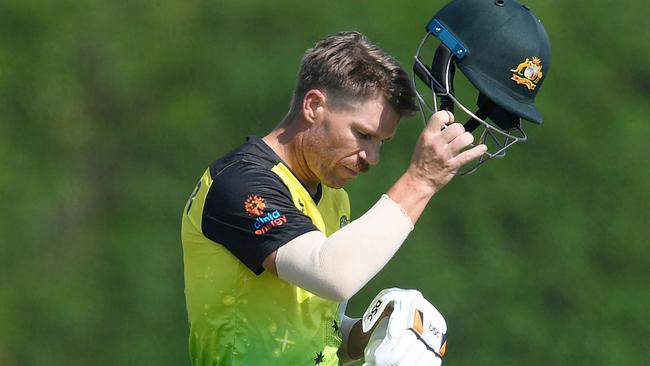 David Warner was under the pump after some poor form before the Twenty20 World Cup. Picture: Aamir QURESHI / AFP