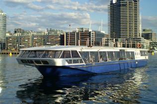 <strong>The boat:</strong> The Carlton players had a booze fuelled party on the Lady Lindeman.