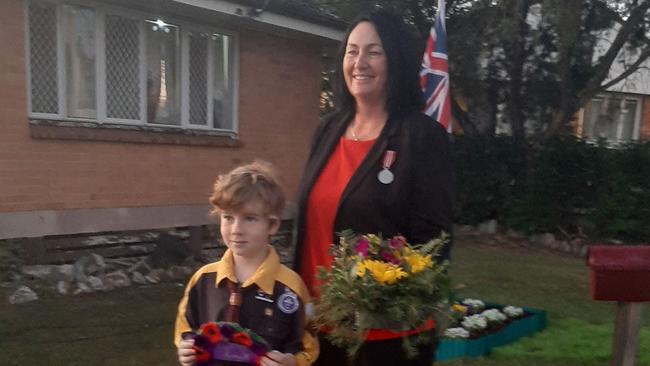 Division 2 councillor Teresa Lane with Robert Kaden