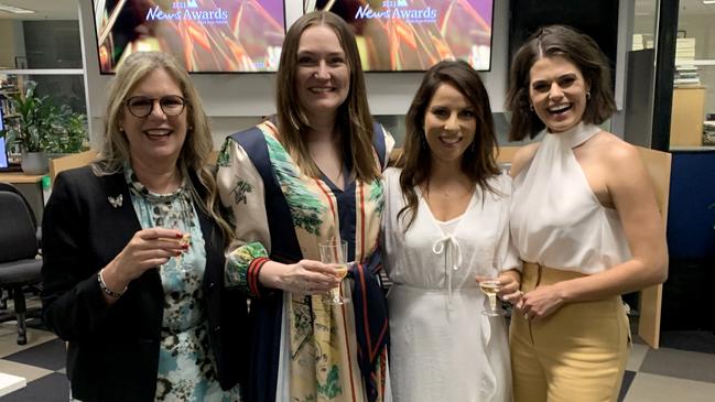 Herald &amp; Weekly Times chairman Penny Fowler, Foxtel executive chairman Siobhan McKenna, Sharri Markson and Fox Sports presenter Hannah Hollis.