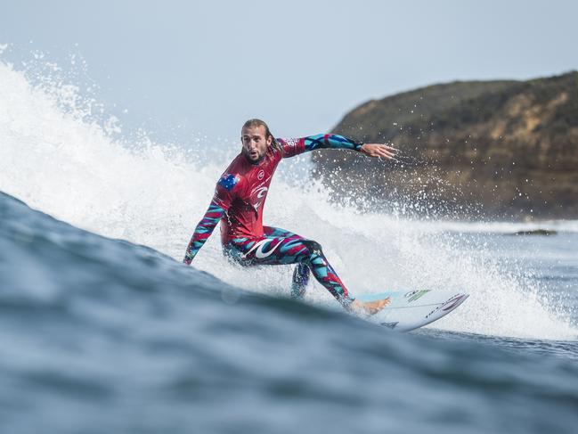 VICTORIA, AUSTRALIA - APRIL 18: Owen Wright of Australia will surf in Round 2 of the 2019 Rip Curl Pro Bells Beach after placing third in Heat 1 of Round 1 at Bells Beach on April 18, 2019 in Victoria, Australia. Â (Photo by Matt Dunbar/WSL via Getty Images)