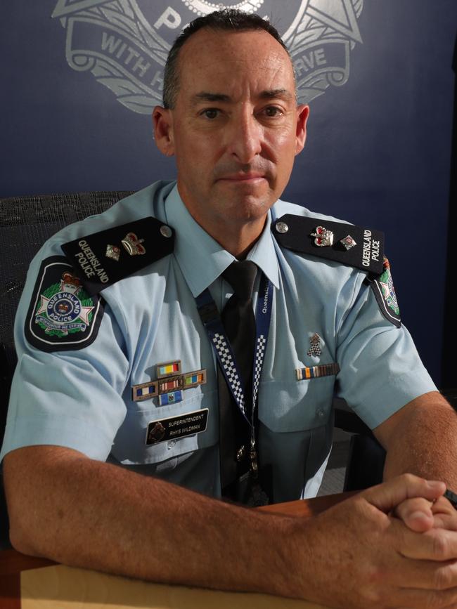 Acting Chief Superintendent Rhys Wildman says police are always watching hoons. Picture: Glenn Hampson.