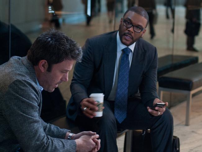 Ben Affleck, left, and Tyler Perry as Tanner Bolt.