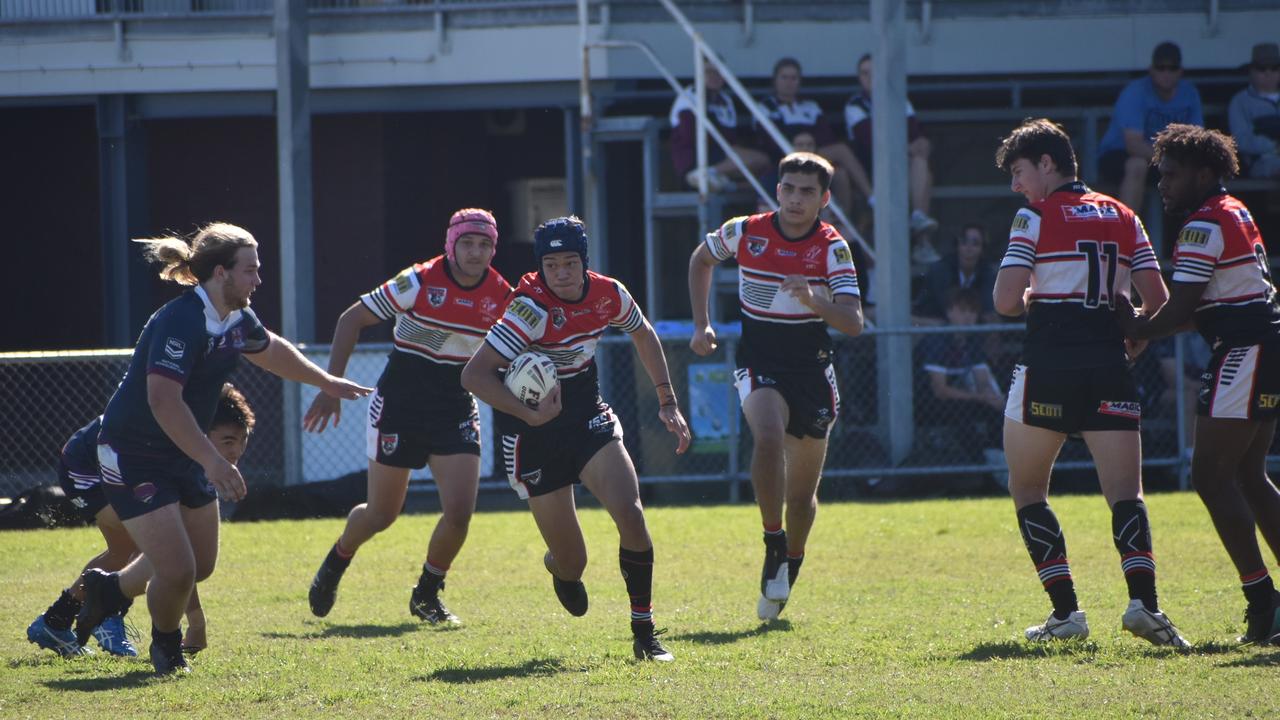 Vinjenzo Winterstein for Kirwan against Mackay High in the Aaron Payne Cup, July 20 2021. Picture: Matthew Forrest