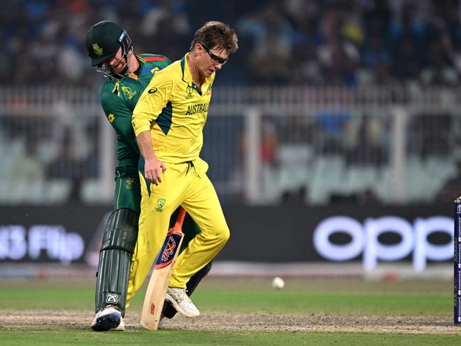 Adam Zampa was pasted for 55 runs from seven wicketless overs. Picture: AFP