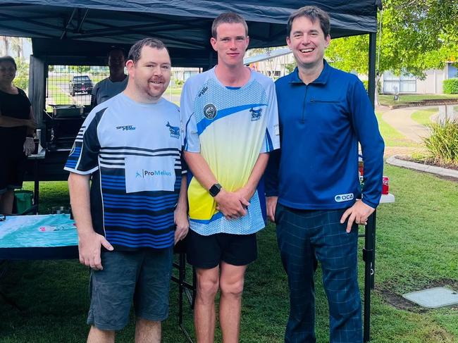 Fraser Coast mayoral candidate George Seymour at the voting booth at Hervey Bay PCYC.