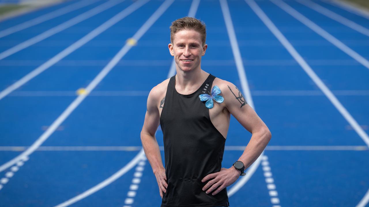 Richie Egan hopes to raise $20K for the Butterfly Foundation by running 200km. Picture: Brad Fleet