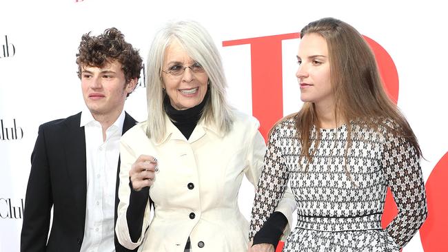 Diane Keaton with son Duke and daughter Dexter. Picture: Frederick M. Brown/Getty Images