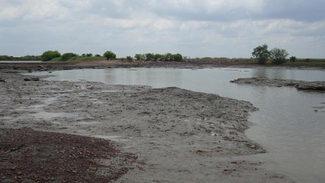 Shady Camp Barrage during the dry season and then during the wet season