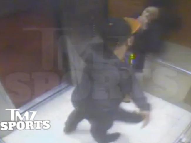 Sacked and suspended indefinitely after backlash ... Baltimore Ravens running back Ray Rice punches his then fiancee, Janay Palmer, in a lift in Atlantic City.