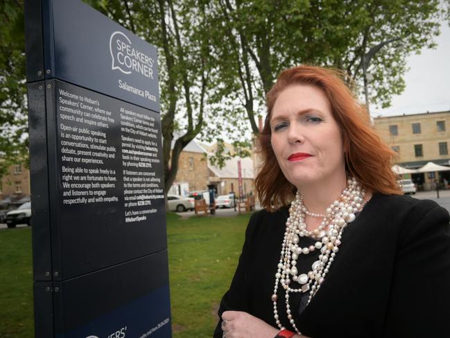 Louise Bloomfield says Hobart City Council's Speakers' Corner program is pointless and bureaucratic. Picture: Kenji Sato