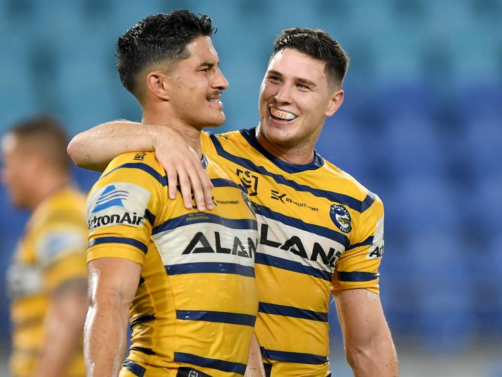 Mitchell Moses (R) has inked a new deal with Parramatta.