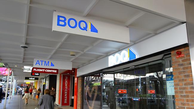 General Brisbane City Streetscape images - Bank of Queensland (BOQ) signage in the Brisbane CBD, Brisbane Monday 10th May 2021 Picture David Clark