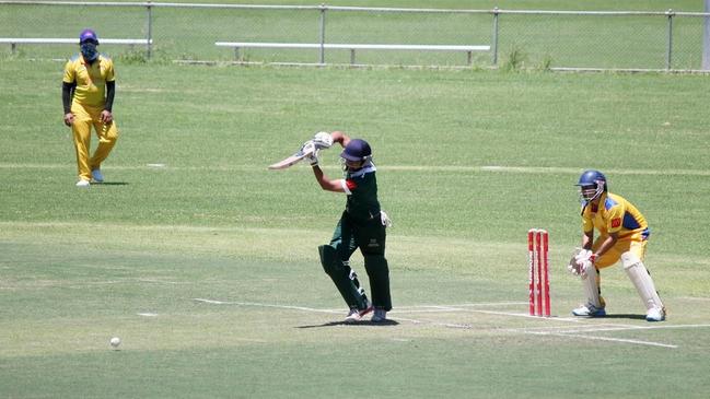 Aarka Saha scored a century in his first-grade debut for Warringah earlier this season. Picture: Warringah Cricket Club